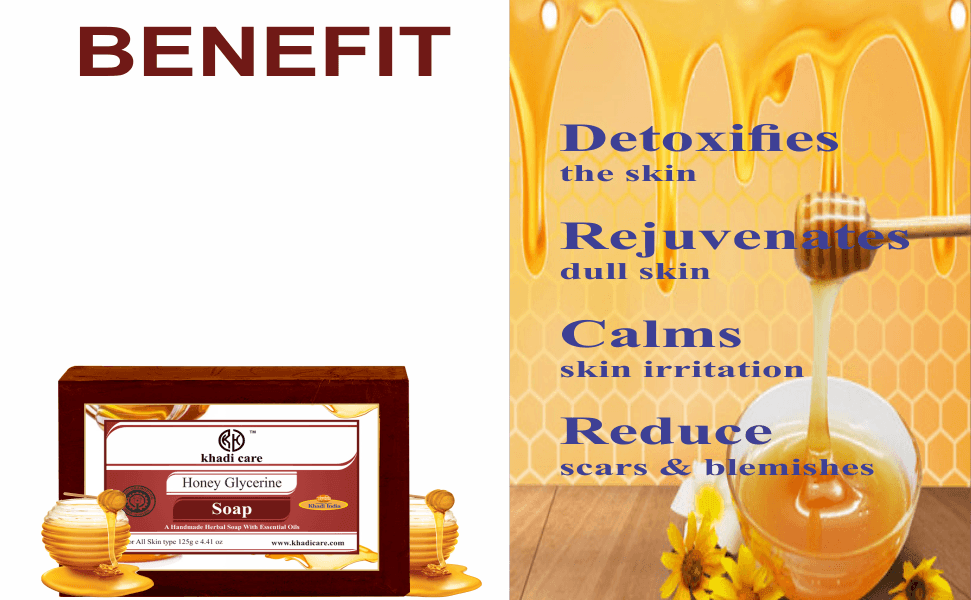 Khadi Care Herbal Honey Glycerin Soap - 125g