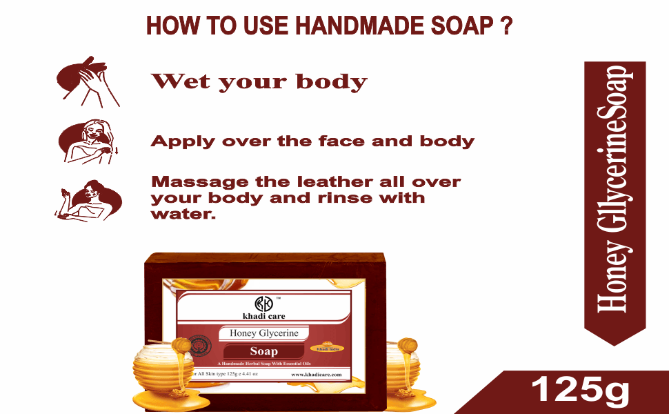 Khadi Care Herbal Honey Glycerin Soap - 125g