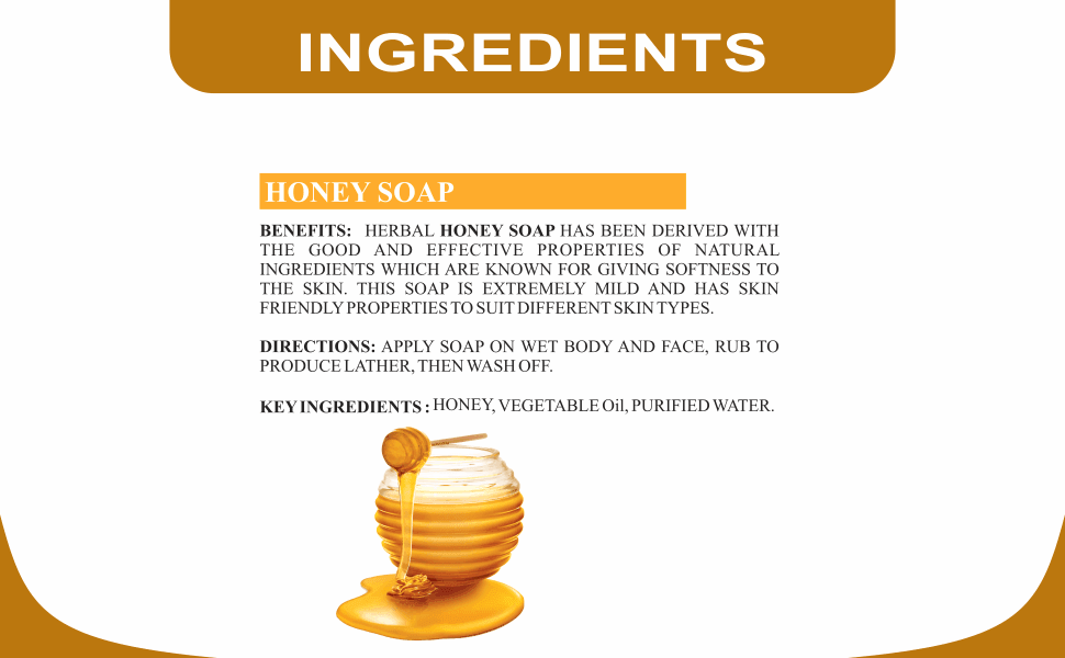 Khadi Care Herbal Honey Soap - 125g