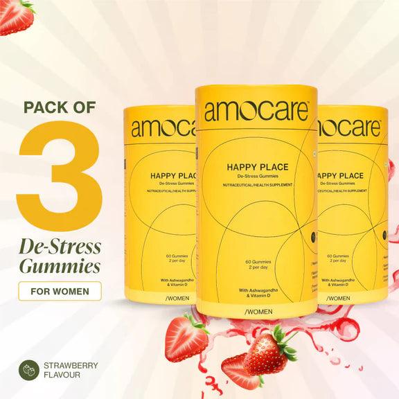 Amocare Happy Place De Stress Gummies for Women - 60 Gummies
