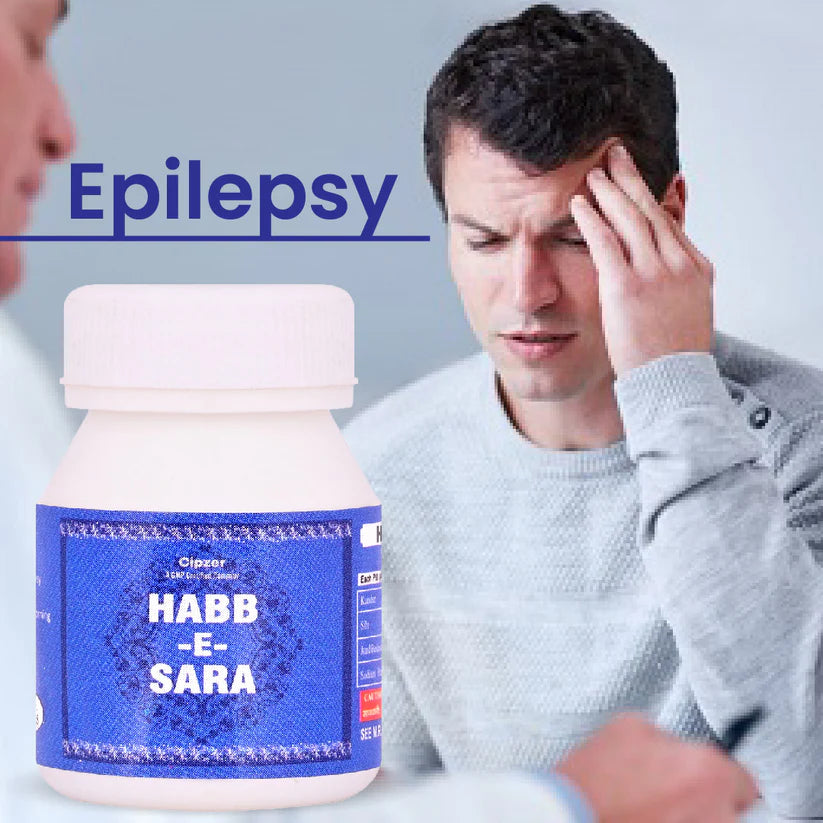 Cipzer Habb-E-Sara Pill - 20 Pills | Unani Nervous System Support & Epilepsy Relief for Calmness & Wellness