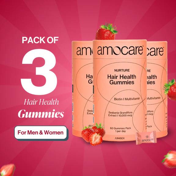 Amocare Natural Hair Health Gummies - 60 Gummies