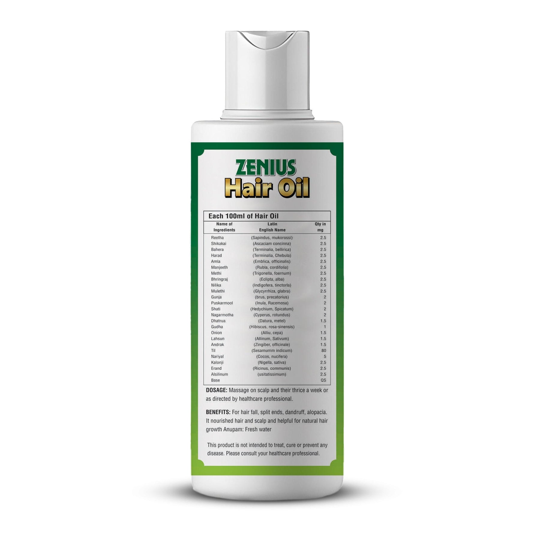 Zenius Hair Oil for hair growth, hair dandruff removal oil
