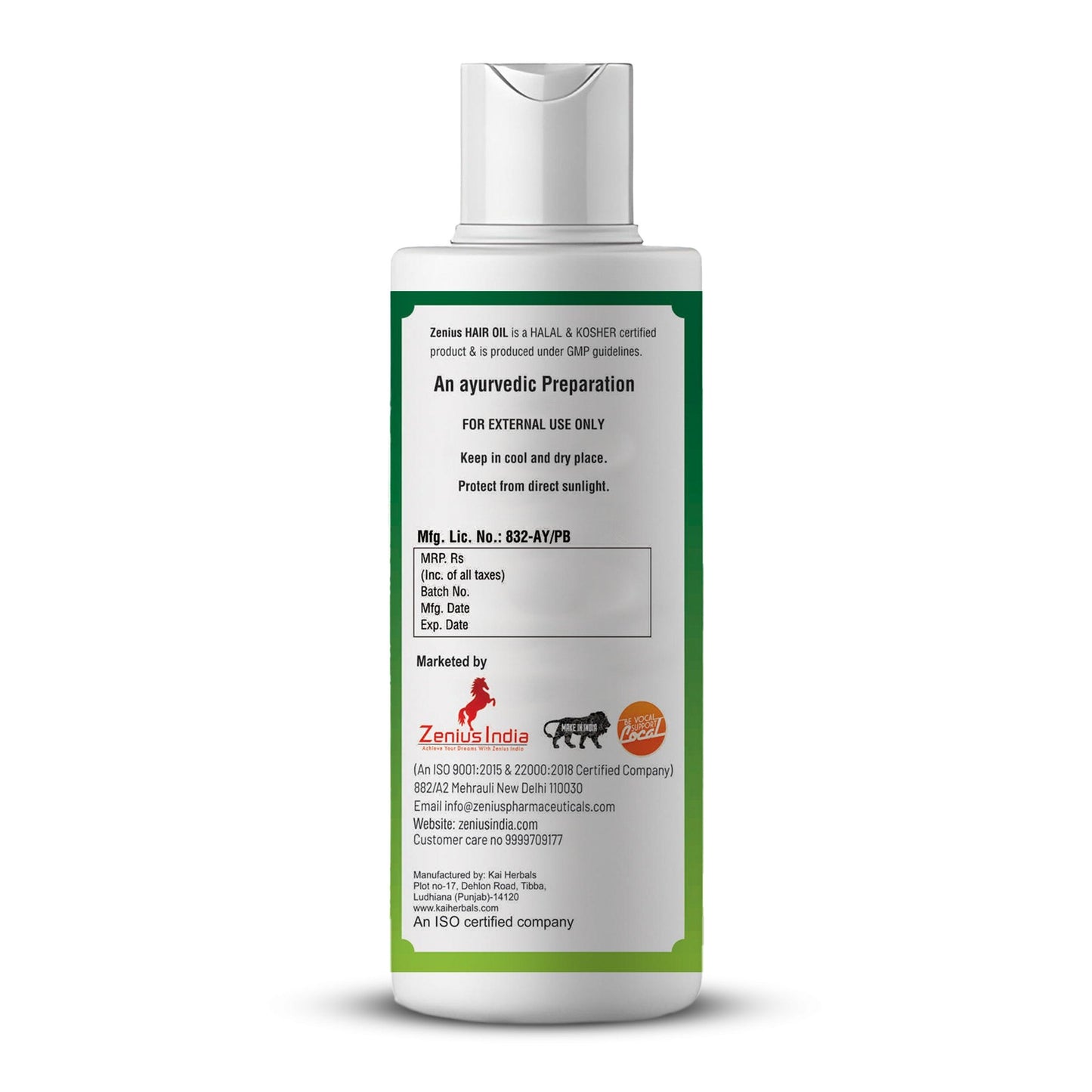 Zenius Hair Oil for hair growth, hair dandruff removal oil