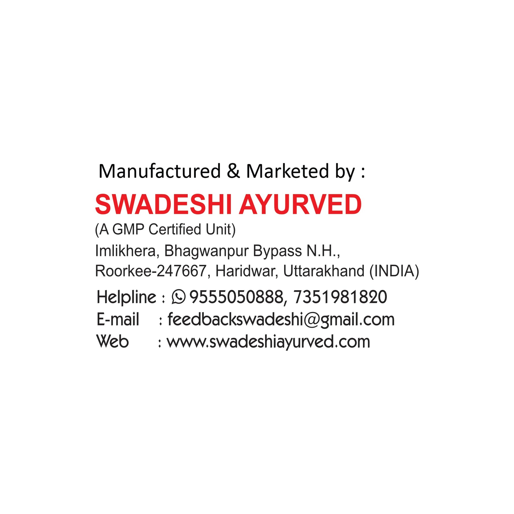 Swadeshi Haldi Drop - 30ml