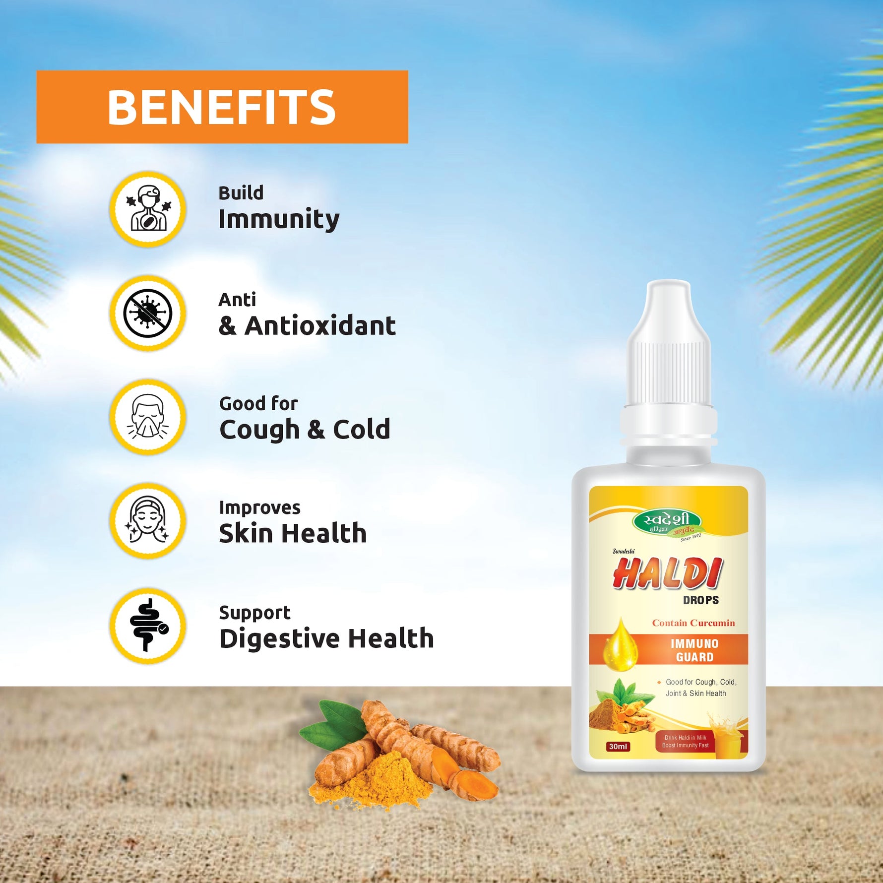 Swadeshi Haldi Drop - 30ml