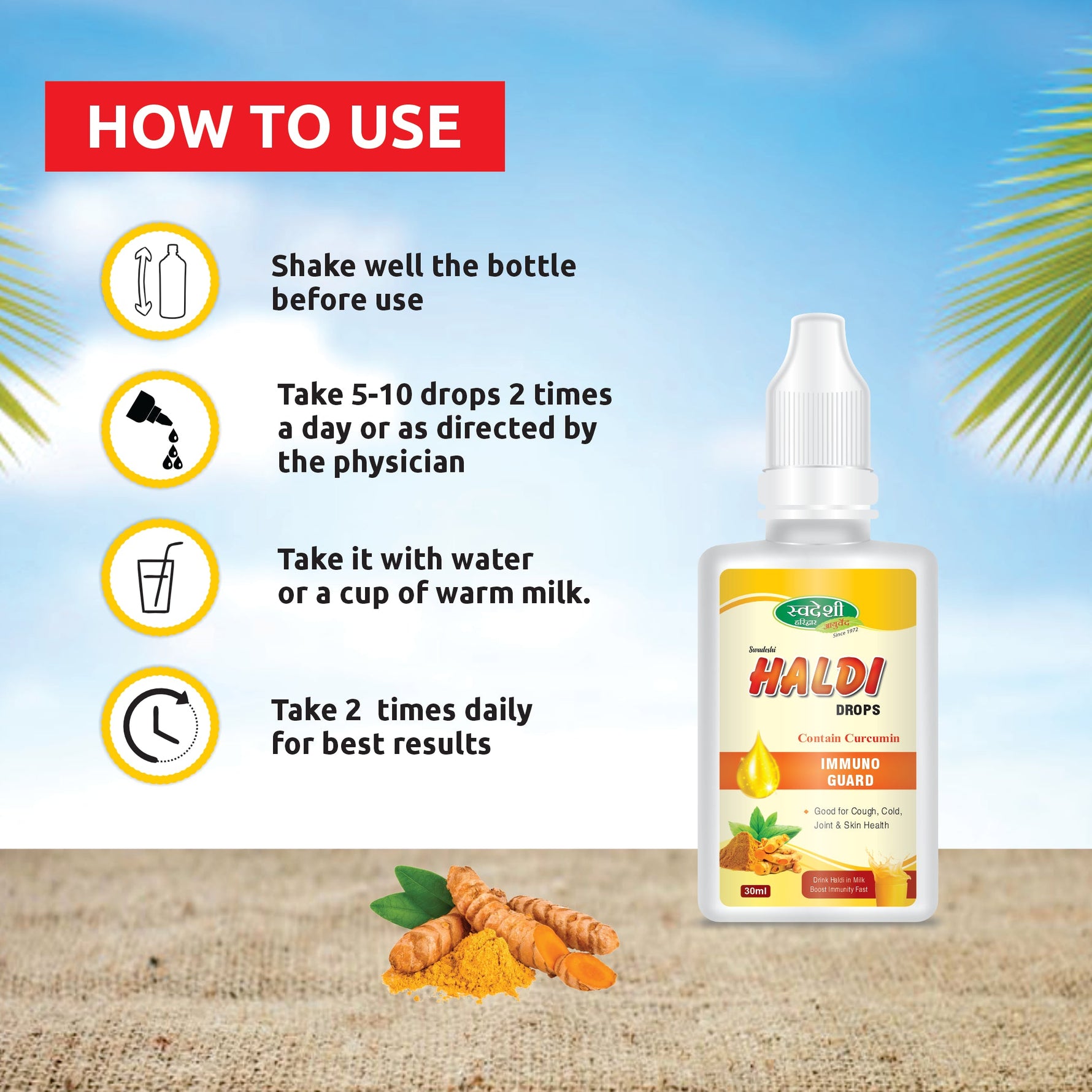 Swadeshi Haldi Drop - 30ml