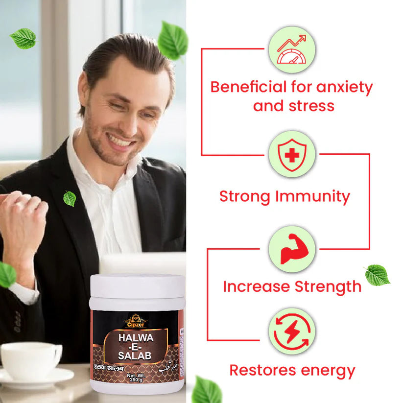 Cipzer Halwa-E-Salab - 250gm | Strength, Stamina, Energy Booster & Men’s Vitality Support