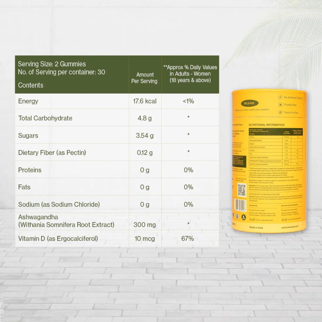 Amocare Happy Place De Stress Gummies for Women - 60 Gummies