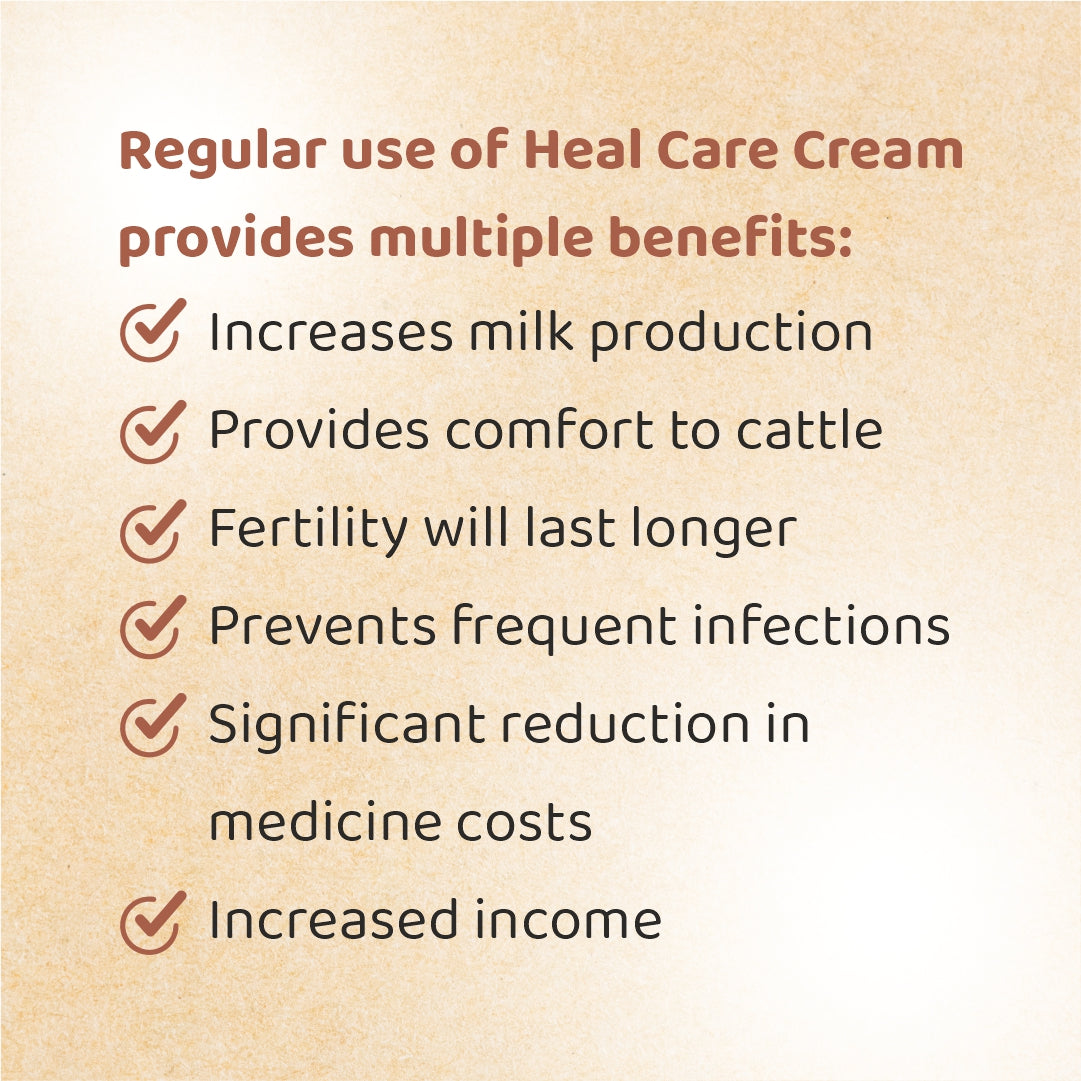Cerafa Heal Care Udder Cream for Cows & Buffaloes | Herbal Cream for Dry, Cracked Udder Skin | 100 g