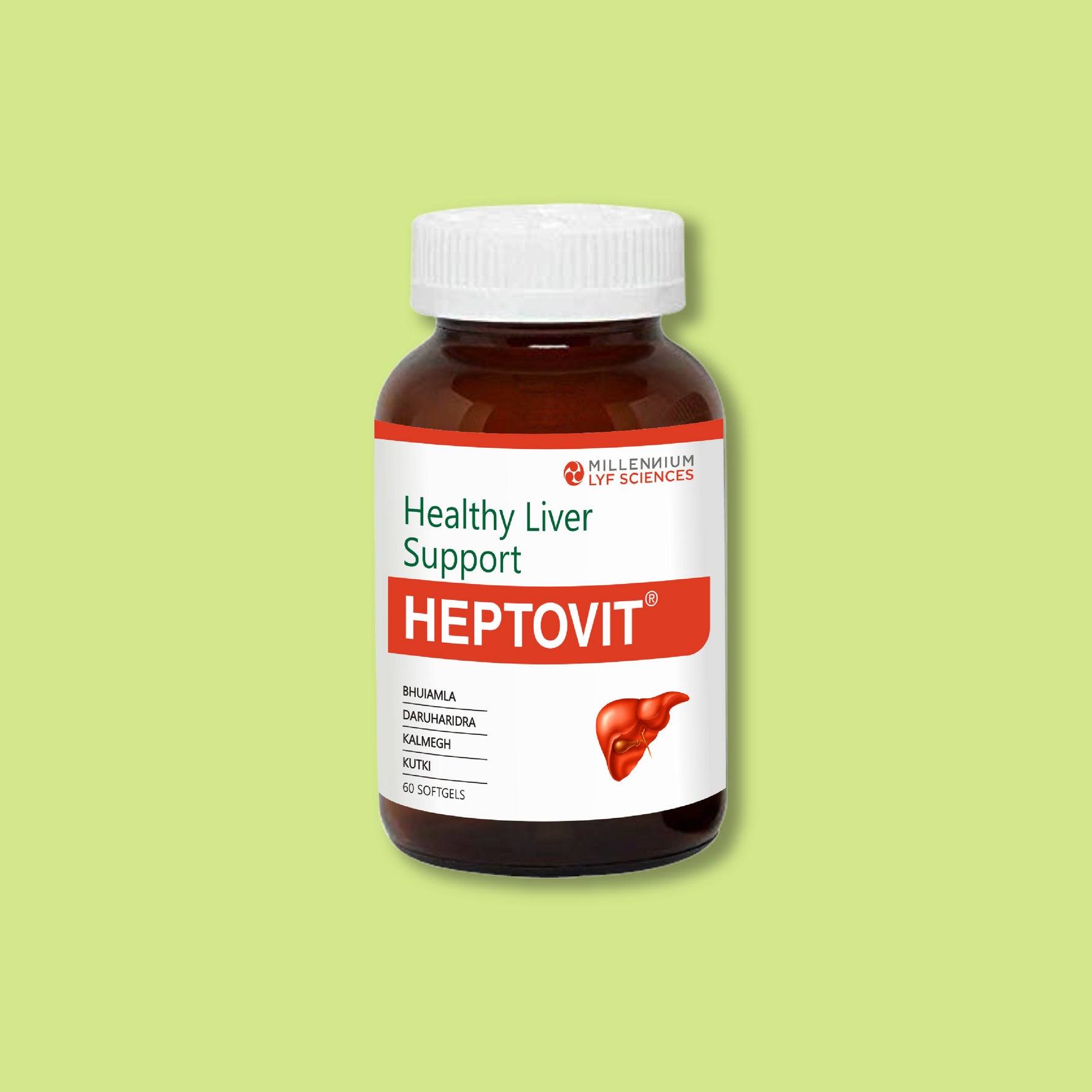 Millennium Herbal Care Heptovit Soft Gelatin Capsule (60 Each) (Bottle Pack)