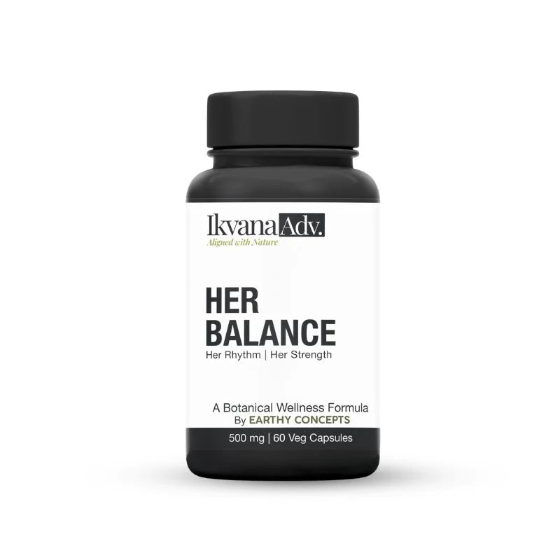 Ikvana HERBALANCE Women’s Wellness & Cycle Balance Support by Earthy Concepts - Shatavari & Lodhra Extract Blend - 60 Veggie Capsules