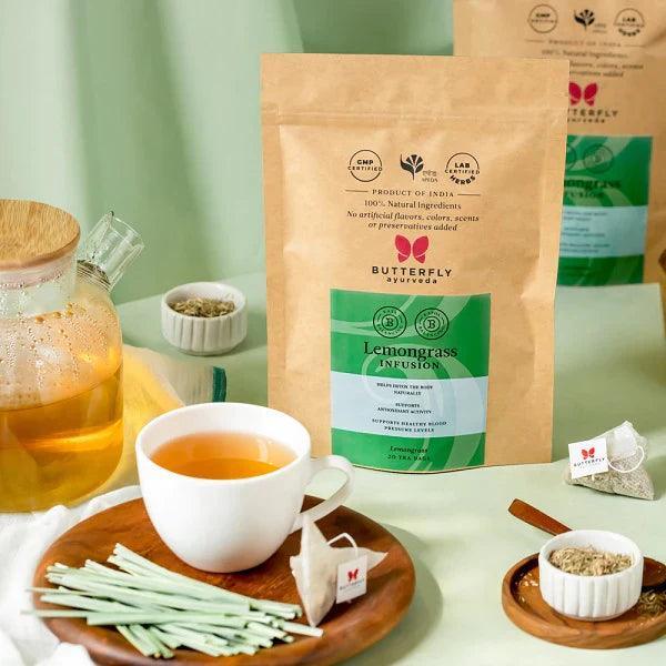 Butterfly Ayurveda Lemongrass 20 Tea Bags (40gm)