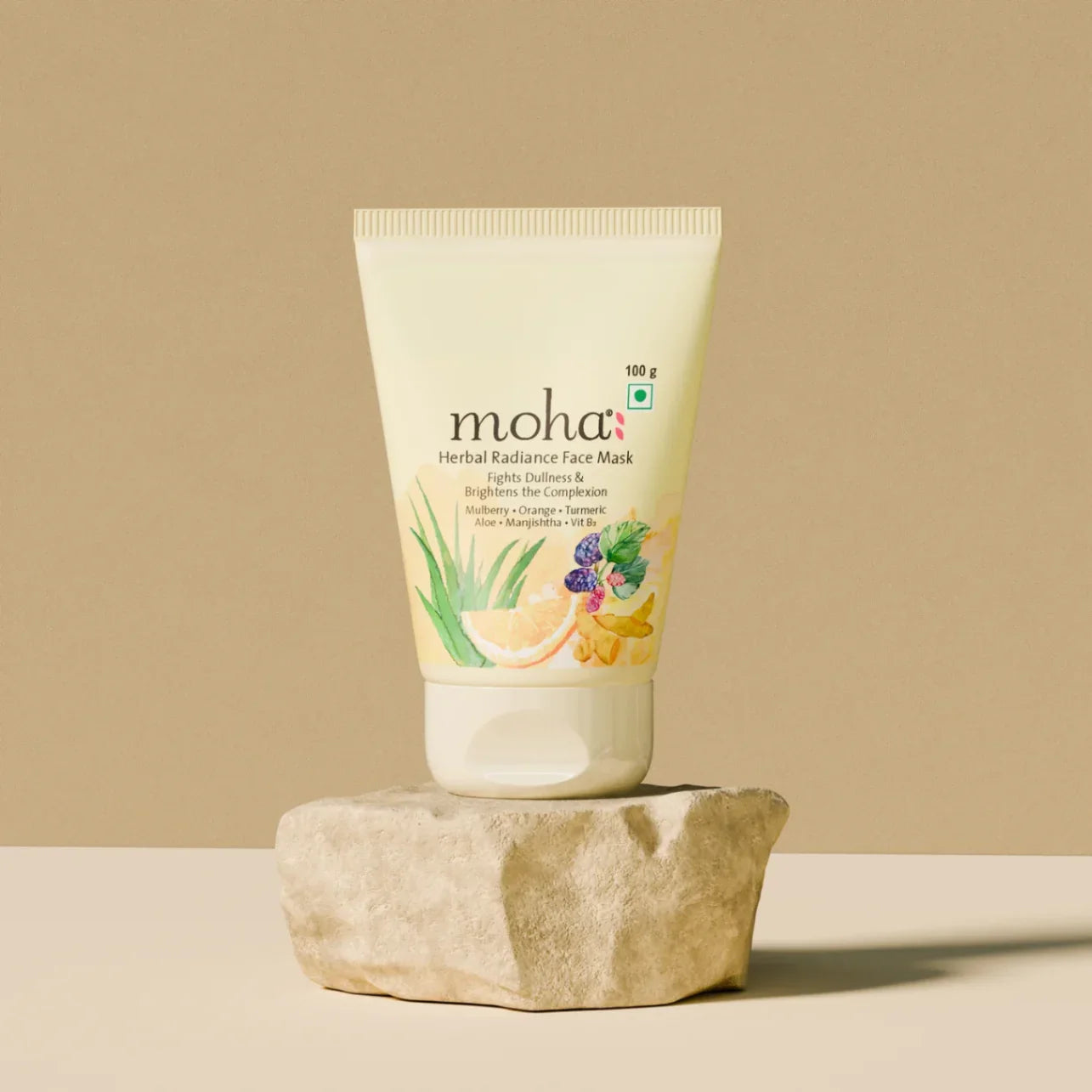 Moha: Herbal Radiance Face Mask (100g) - Ayurvedic Skin Brightening Face Pack for Glow