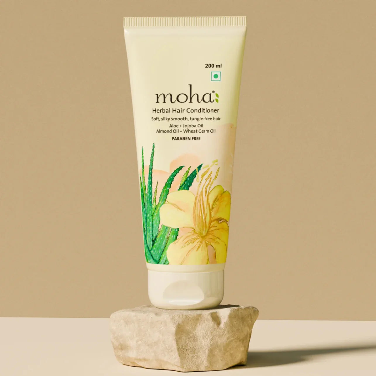 Moha: Lightweight Herbal Hair Conditioner (200ml)- Silicone-Free Anti-Frizz Detangler