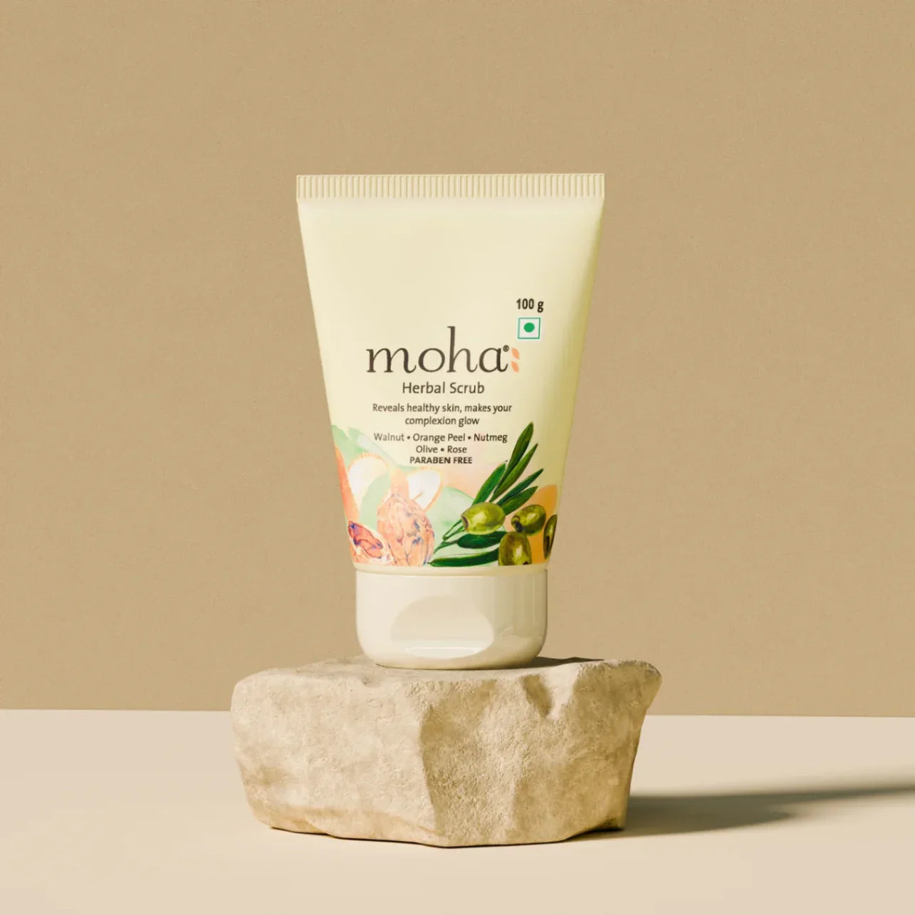 Moha: Herbal Face Scrub (100g)- Ayurvedic Exfoliating Scrub for Blackhead & Tan Removal