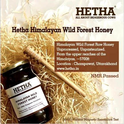 Hetha Himalayan Wild Forest Raw Honey - NMR Passed | Unprocessed | Unpasteurized - 1400gms