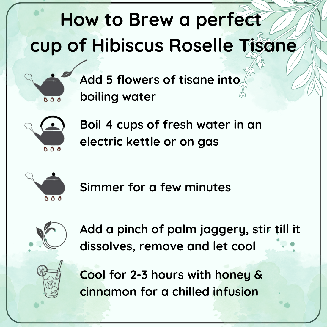 Radhika's Fine Teas Detox Hibiscus Roselle Tisane (50g) | Fruity Herbal Tea for Daily Wellness, Digestion & Heart Health