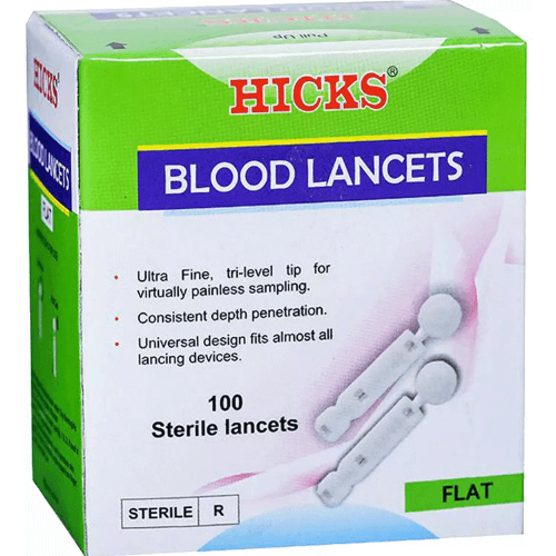 Hicks Flat Blood Sterile Lancets (Only Lancets)