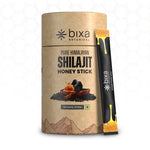 Bixa Botanical Pure Himalayan Shilajit Honey Sticks | Natural Vitality & Energy Booster (Pack of 30 Sticks)
