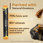 Bixa Botanical Pure Himalayan Shilajit Honey Sticks | Natural Vitality & Energy Booster (Pack of 30 Sticks)