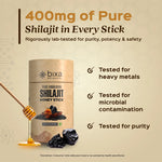 Bixa Botanical Pure Himalayan Shilajit Honey Sticks | Natural Vitality & Energy Booster (Pack of 30 Sticks)