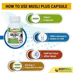 BodyWell Musli Plus Capsules – Premium Ayurvedic Vitality & Strength Support – 60 Capsules