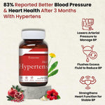 ZEROHARM Holo Hypertens With Hibiscus, Dandelion, Garlic - Regulates Blood Pressure, Promotes Heart Function for Men & Women - 60 Capsules