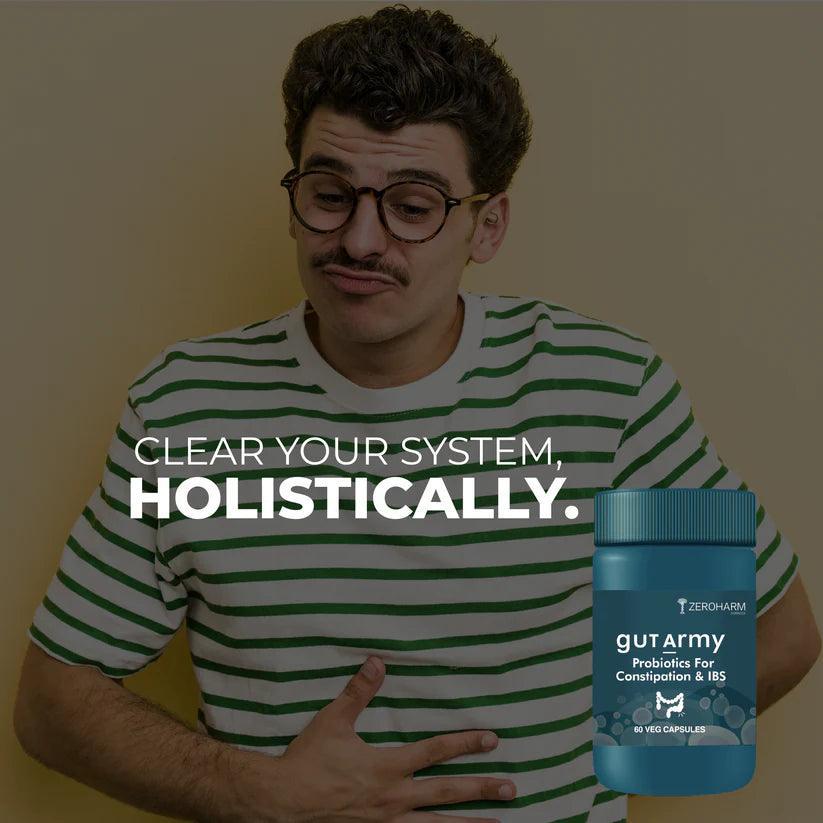 Zeroharm Gut Army Constipation IBS Capsules - 60 Capsules