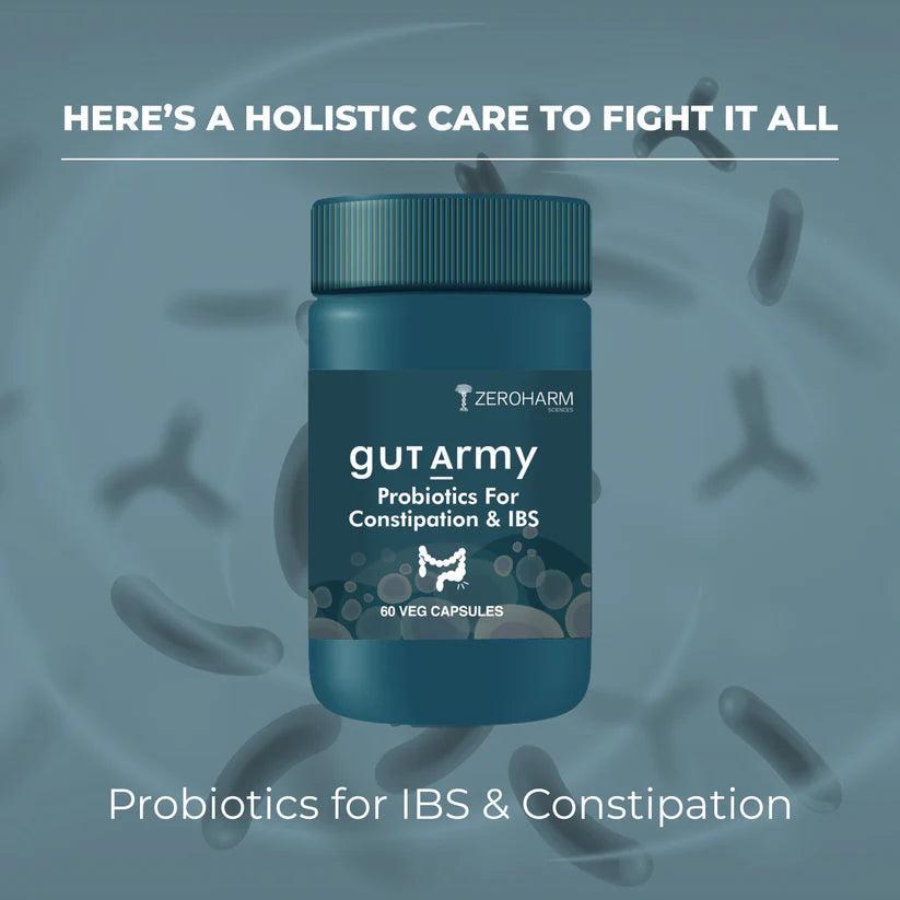 Zeroharm Gut Army Constipation IBS Capsules - 60 Capsules