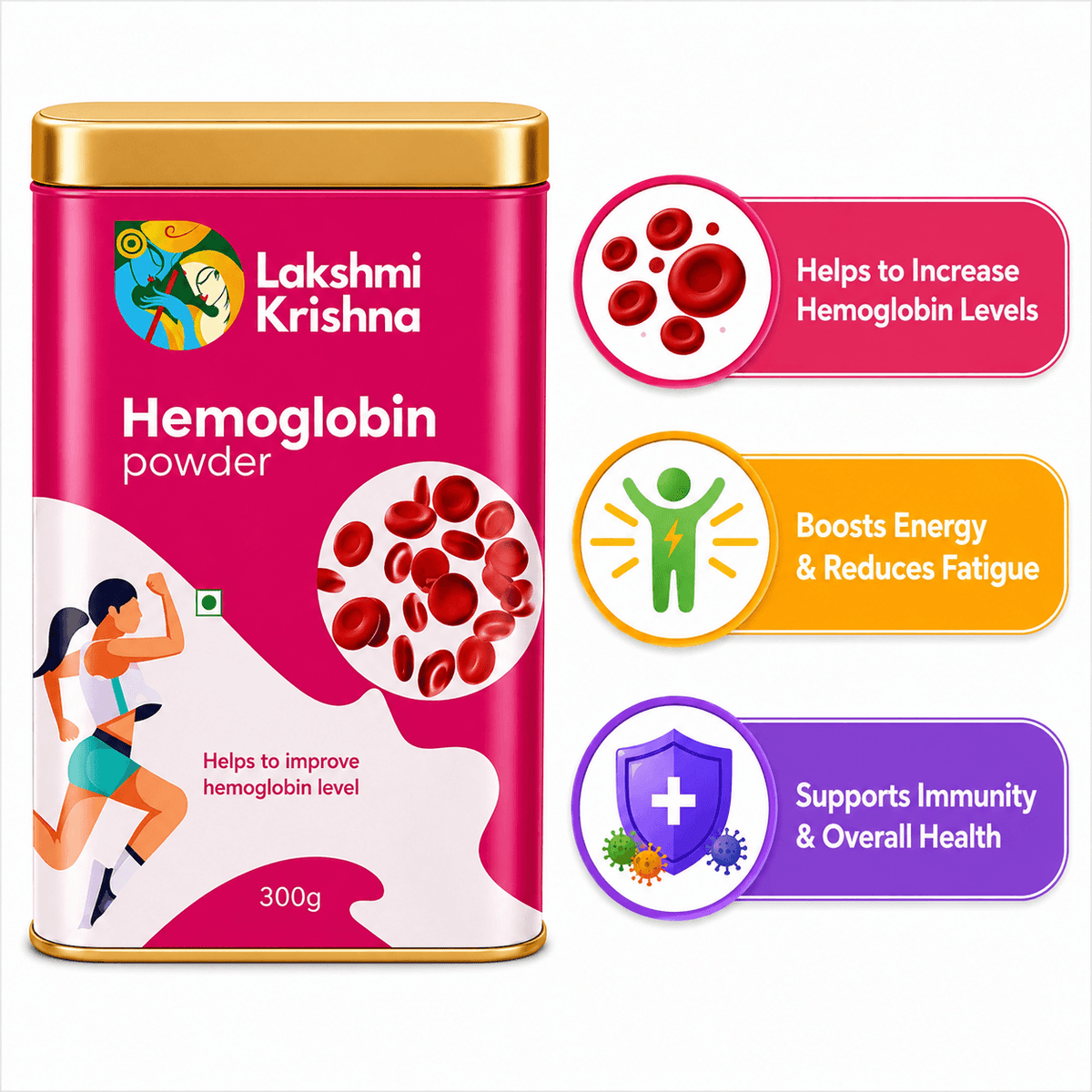 Lakshmi Krishna Naturals Hemoglow Nutrition Mix 300g
