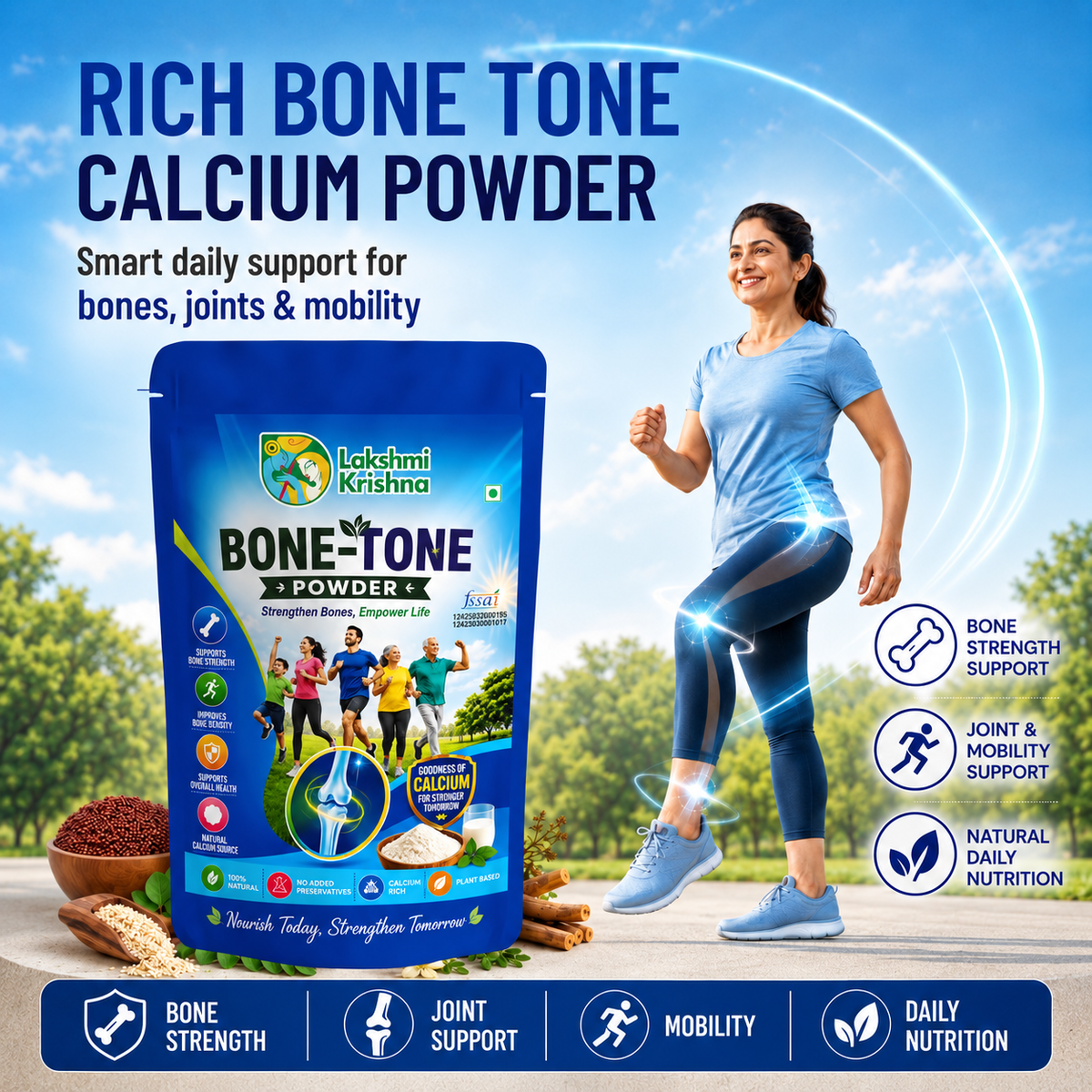 Lakshmi Krishna Naturals Rich Bone Tone Calcium Powder 500g