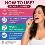 Suplee Chelated Iron Bisglycinate Gummies with Vitamin C Supplement