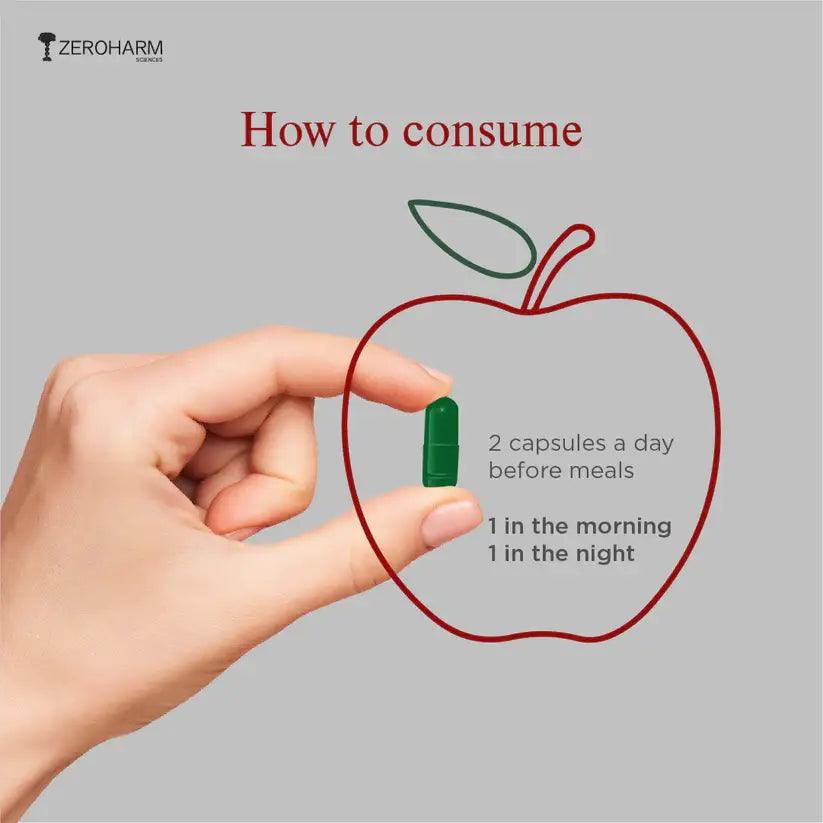ZeroHarm Nano Apple Cider Vinegar Capsules - 60 Capsules