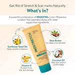 Lifezen Inostretch Stretch Mark Cream 60gm | Reduce Stretch Marks & Scars with Rutin, Shea Butter, Two Peptides, Coconut oil, Sunflower seed oil, Green Bean seed extract | Paraben Free & Dermatologist Approved Stretch Mark Removal Cream (Pack of 1)