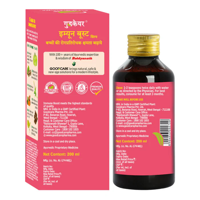 Goodcare Immune Boost Syrup For Kids - 200 ml | Ayurvedic Immunity & Growth
