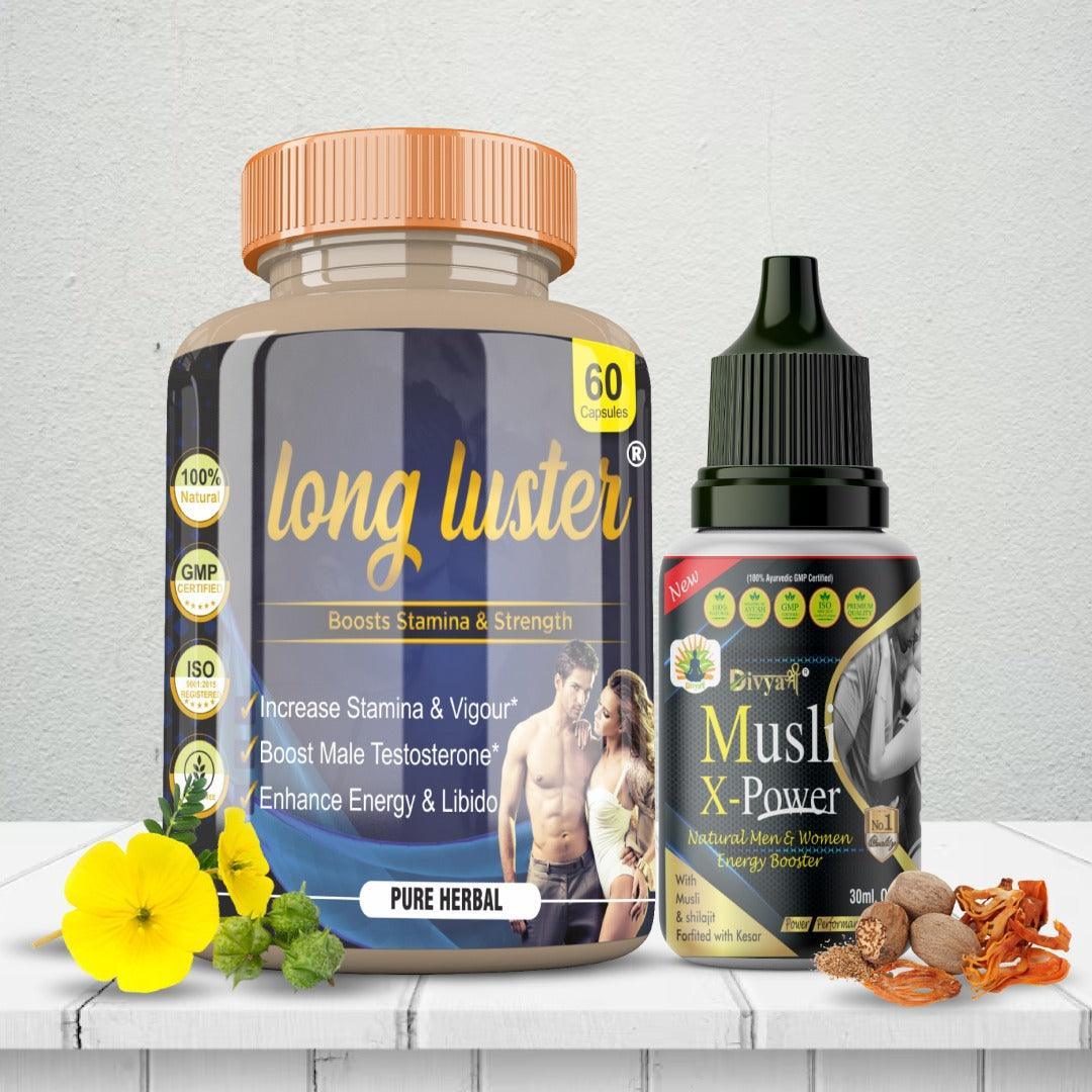 Divya Shree Long Luster Capsule & Musli X-Power Oil