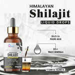 Raskam Pure Himalayan Shilajit liquid Drops - 30ml | Rich in Fulvic acid | Natural extract from Himalayas | 100% Pure Shilajit | Boosts Stamina And Energy | Boosts Stamina And Energy