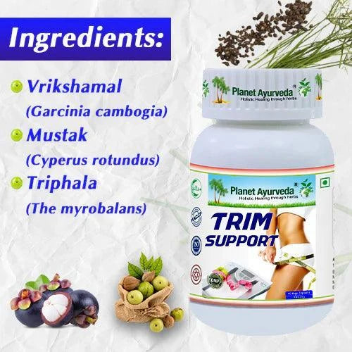 Planet Ayurveda Trim Support Capsules - 60 Caps | Natural Metabolism & Fat Support