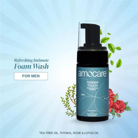 Amocare Tender Touch Intimate Foam Wash for Men | Gentle & Refreshing Cleanser | 100 ml