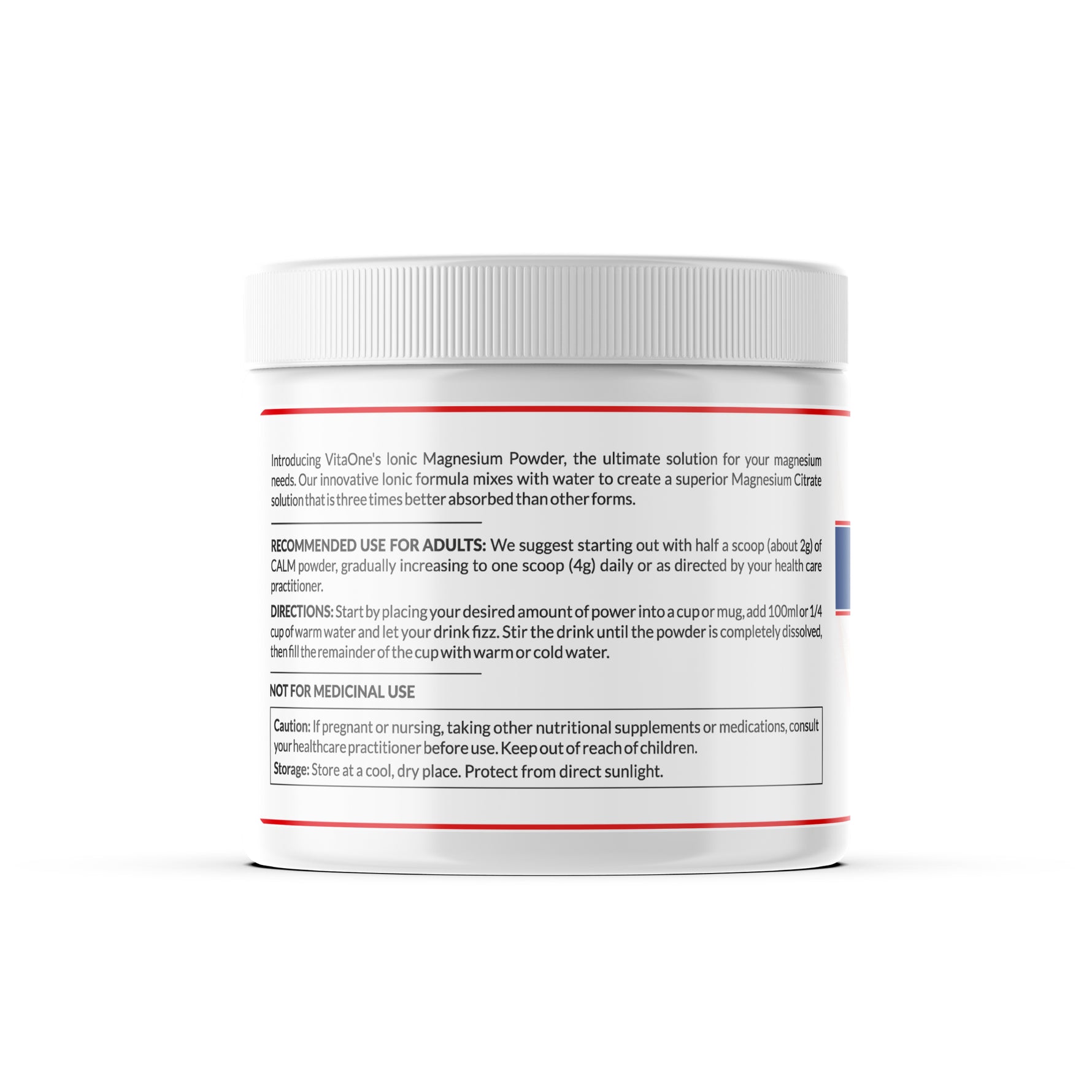 Vitaone Ionic Magnesium Powder (240g) | High Bioavailability Formula for Muscle Recovery, Nerve Health & Restful Sleep