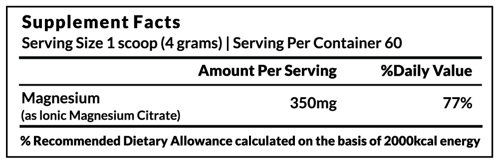Vitaone Ionic Magnesium Powder (240g) | High Bioavailability Formula for Muscle Recovery, Nerve Health & Restful Sleep