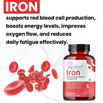Raskam Iron Supplement with Folic Acid, Vitamin C & Vitamin B12, 60 capsules, Dietary Supplement