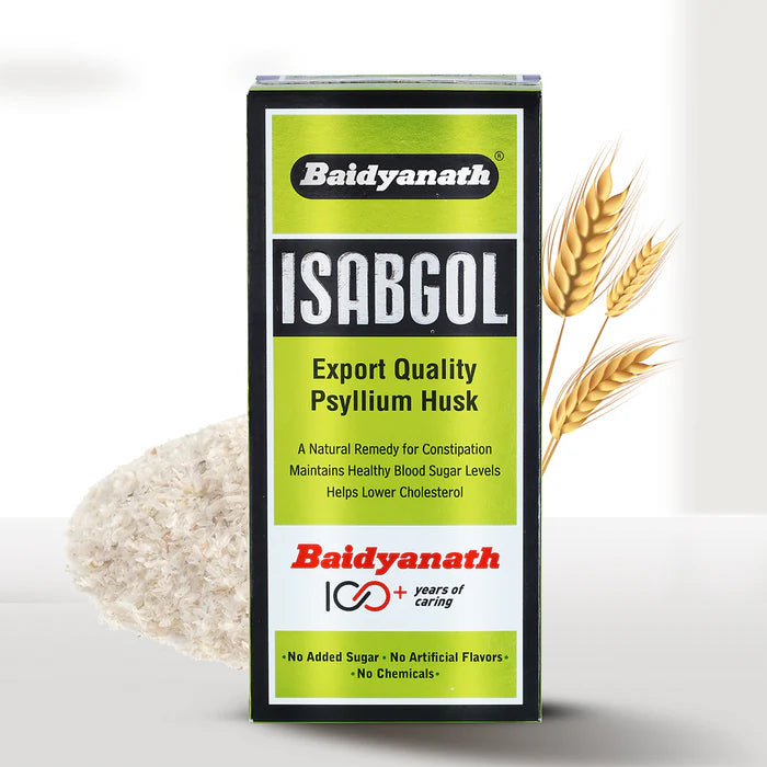 Baidyanath Isabgol Psyllium Husk Powder | Relieves Constipation, Aids Digestion - 200ml