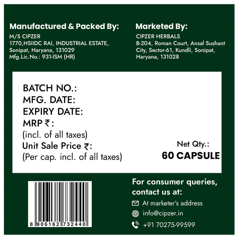 Cipzer Jointo King Capsule - 30 Capsules | Herbal Support for Arthritis, Joint Pain, Flexibility & Mobility