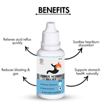 Zenius Acidity Relief Drops - Fast-Acting Herbal Drops for Acid Reflux, Heartburn, and Digestive Comfort- 30ml Drops