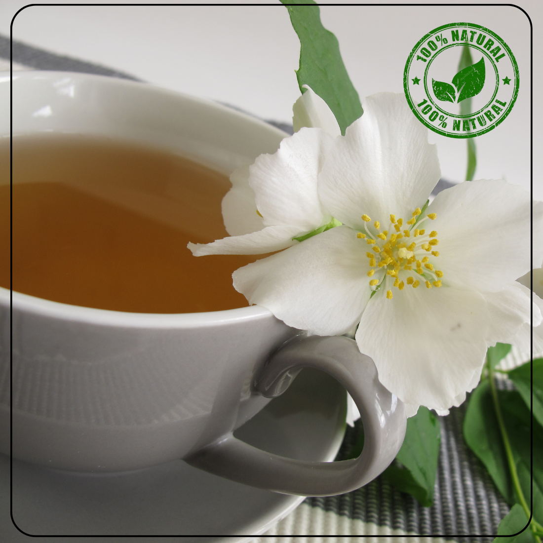 Radhikas Fine Teas Calming Jasmine Pearl Green Leaf Tea (50g)