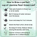 Radhikas Fine Teas Calming Jasmine Pearl Green Leaf Tea (50g)