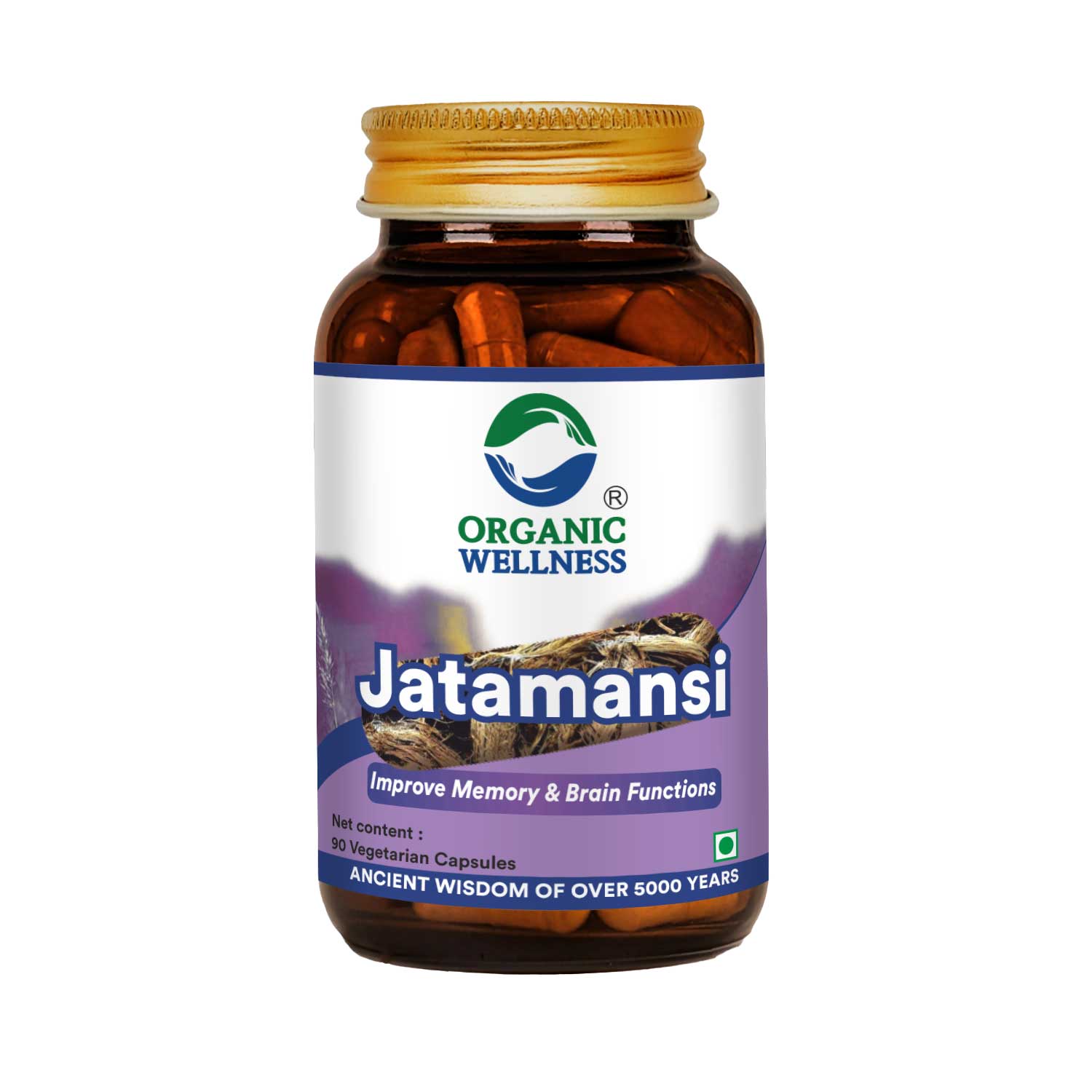 Organic Wellness Jatamansi Capsules -  90 Vegetarian Capsules