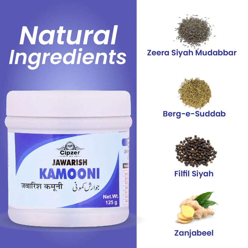 Cipzer Jawarish-E-Kamooni Mushil - 125 GM | Herbal Remedy for Indigestion, Gas, Acidity & Appetite